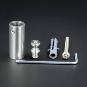 Buchstabenhalter + Gewinde Edelstahl Ø13x30mm Lieferumfang auf dunklem Untergrund