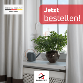 Feststeller für Gardinenschiene Anwendungsbeispiel