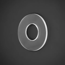 Unterlegscheibe weich PVC klar Ø 39 mm Innen-Ø: 16,5 mm Bundhöhe: 2 mm stehend auf dunklem Untergrund