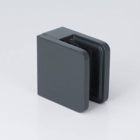 Glashalter Edelstahl anthrazit RAL7016 eckig 45x45 mm auf hellen Untergrund