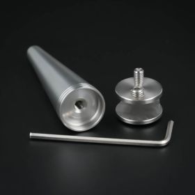 Bild | Foto Aufsteller Edelstahl für Glas Plexiglas demontiert auf dunklem Untergrund