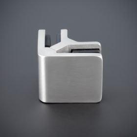 Eckhalter Eckverbinder v4a 90grad Rückseite stehend auf dunklem Untergrund