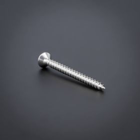 200 x Schraube 3x30 mm Edelstahl V2A - A2 Senkkopf verstärkt Kreuz gedreht liegend auf dunklem Untergrund